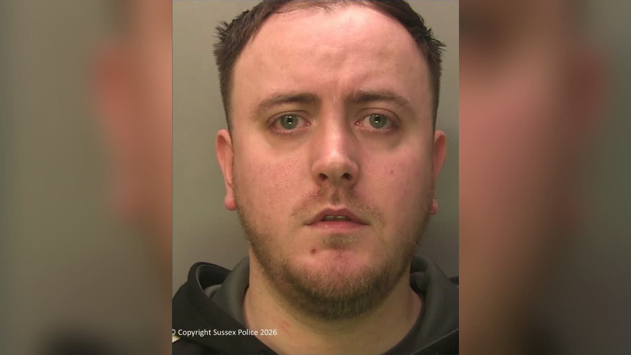 Sussex Police photo of Corey Proctor, 31, who is wanted and has links to Shoreham, Birmingham and London